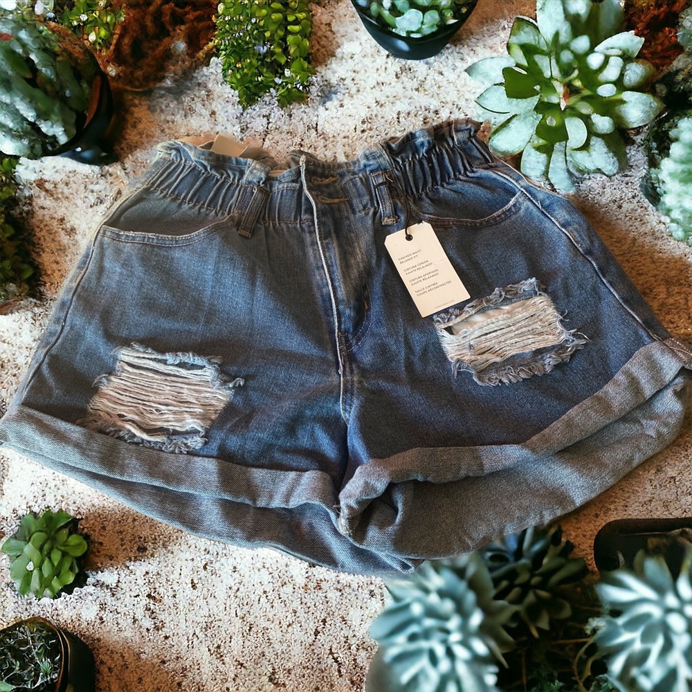 Blue denim jean shorts
